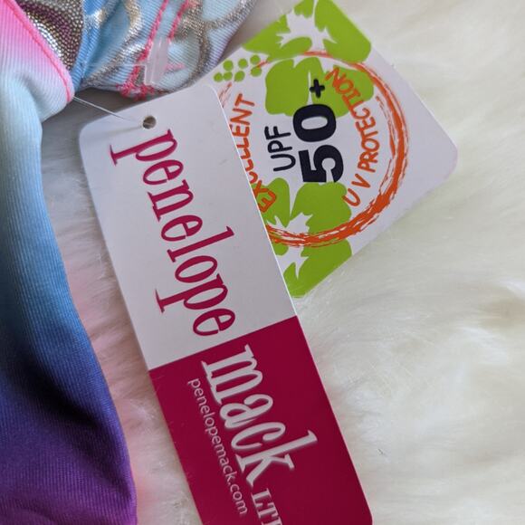 Penelope Mack Rashguard Bikini Mermaid Bathingsuit sz 12M New - Picture 2 of 5